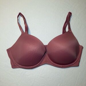 Victoria Secret PINK Wear Everywhere Lightly Lined Mauve Bra Size 34D EUC